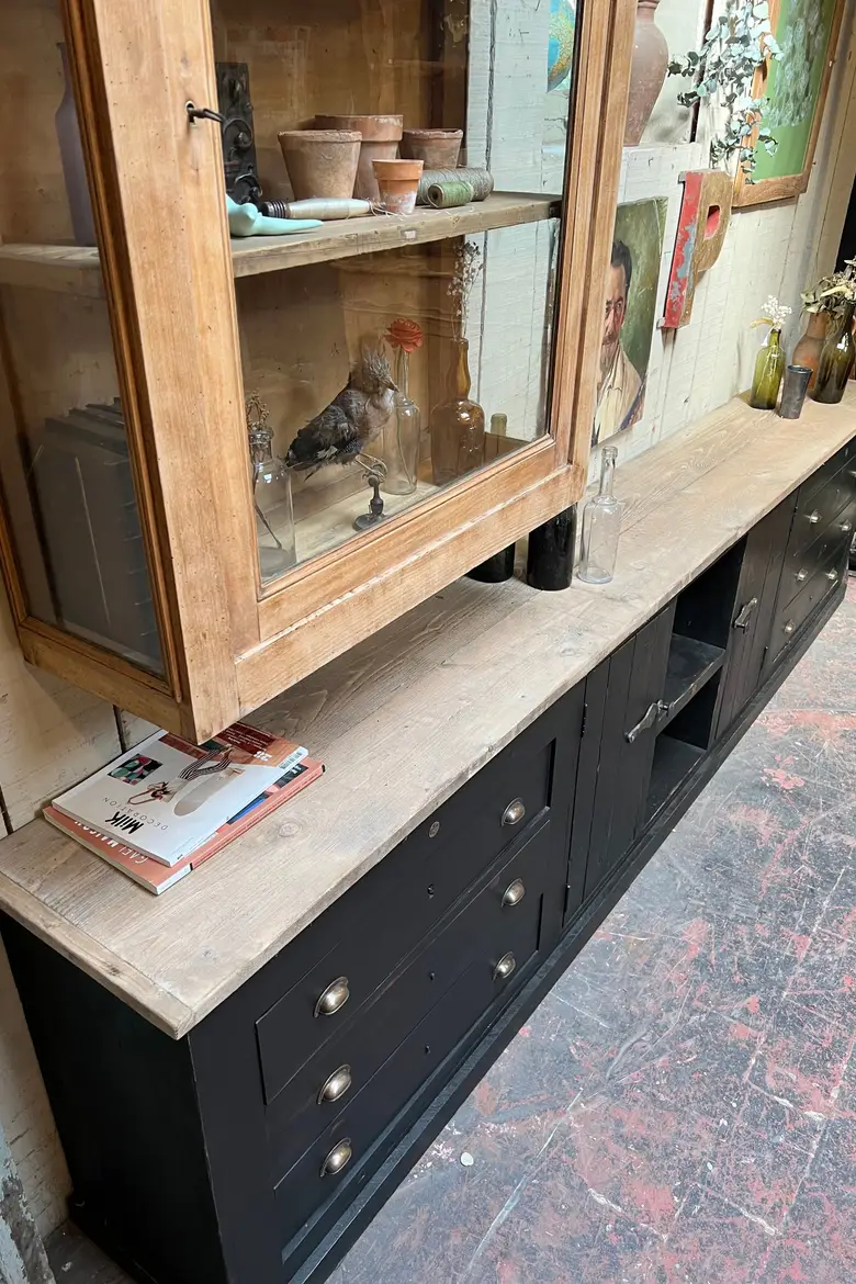 Grand meuble d’atelier en bois Années 50