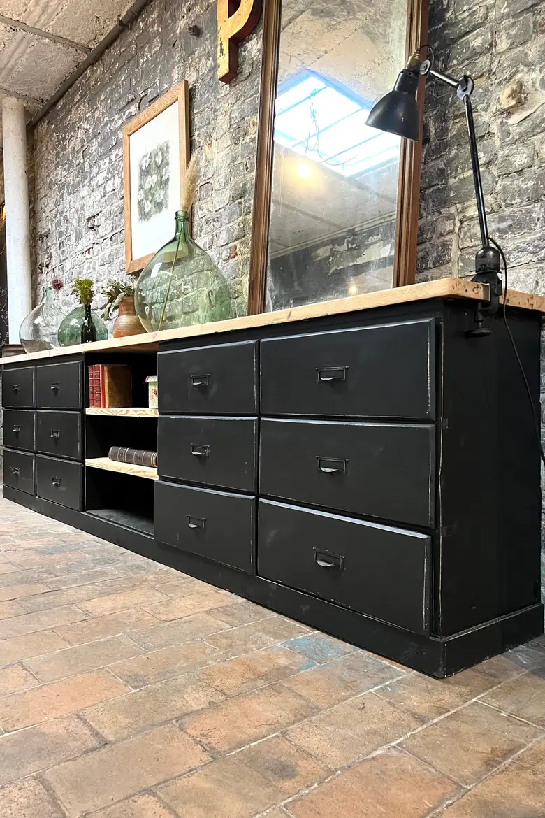 Grand meuble d’atelier en bois Années 50