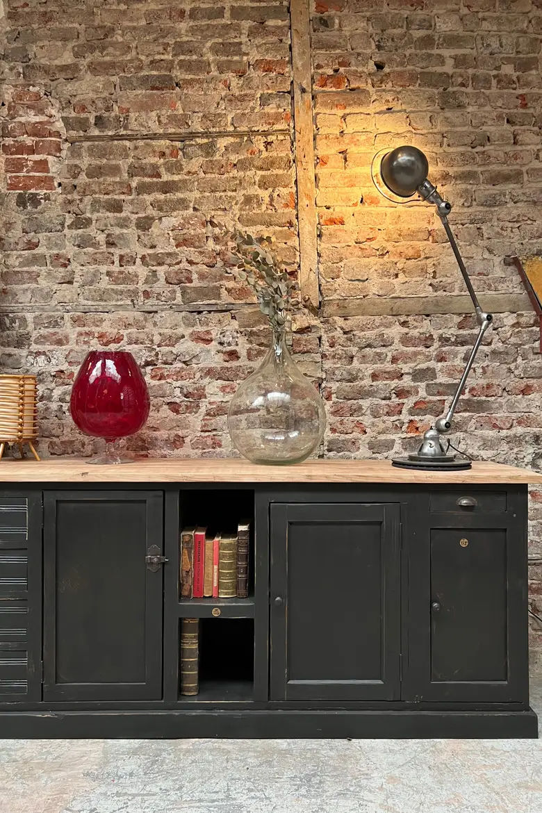 Grand meuble d’atelier en bois Années 50