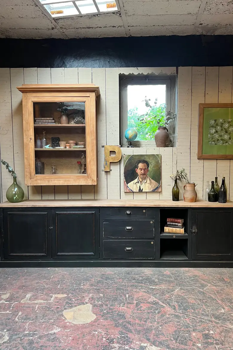 Grand meuble d’atelier en bois Années 50