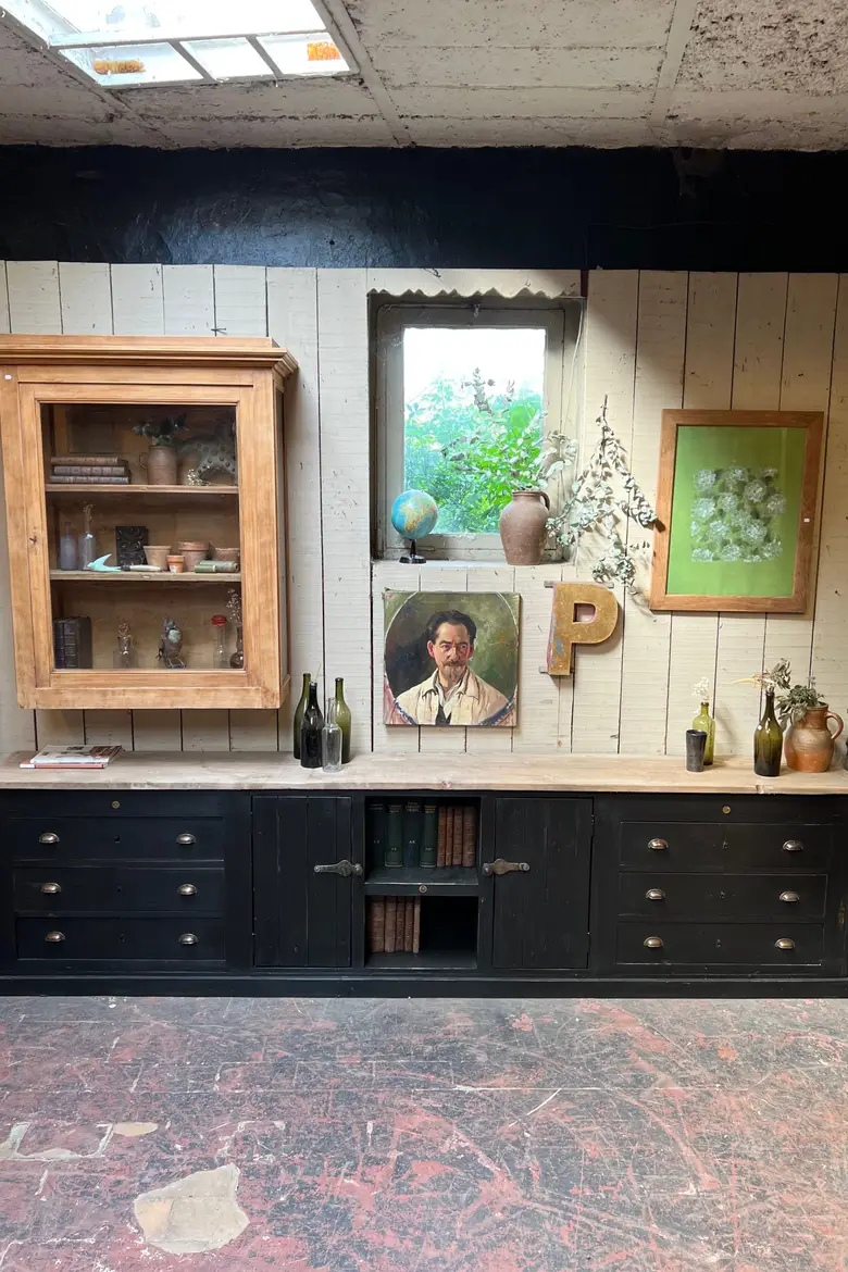 Grand meuble d’atelier en bois Années 50