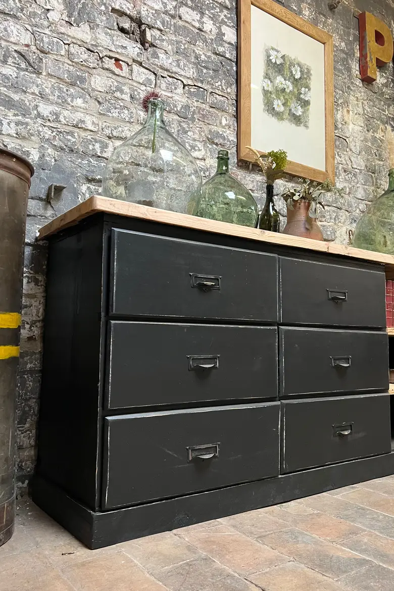 Grand meuble d’atelier en bois Années 50