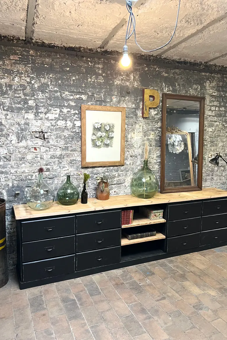 Grand meuble d’atelier en bois Années 50