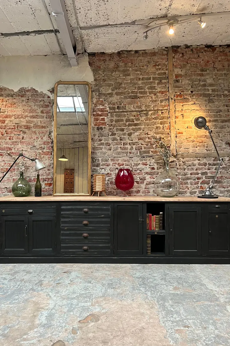 Grand meuble d’atelier en bois Années 50