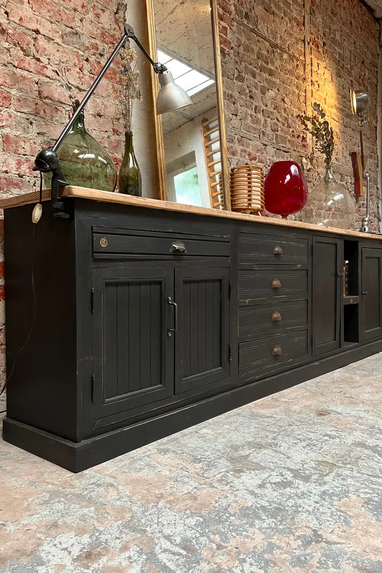 Grand meuble d’atelier en bois Années 50