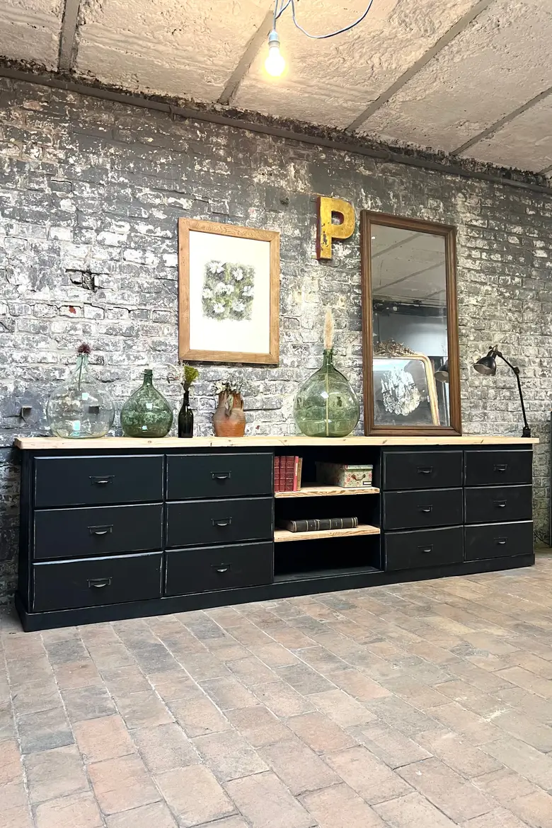 Grand meuble d’atelier en bois Années 50