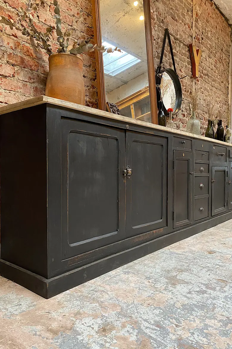Grand meuble d’atelier en bois Début XXème