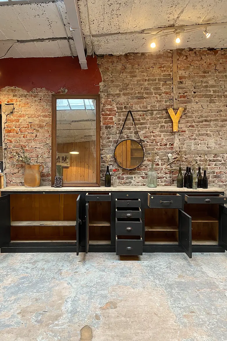 Grand meuble d’atelier en bois Début XXème