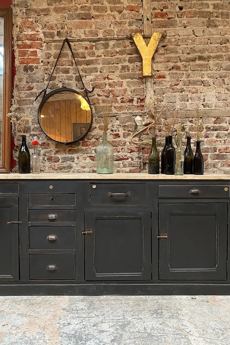 Grand meuble d’atelier en bois Début XXème
