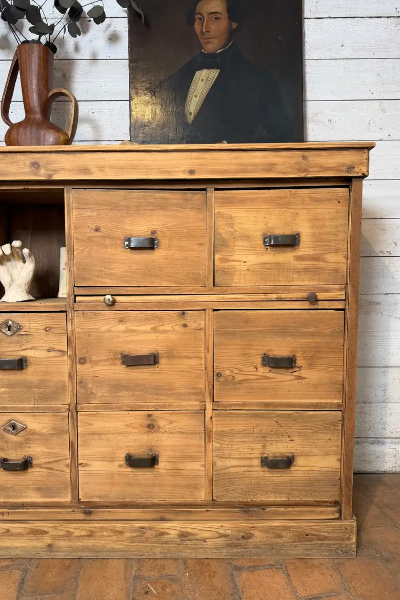 Grand meuble d’atelier en sapin – Début XXe siècle