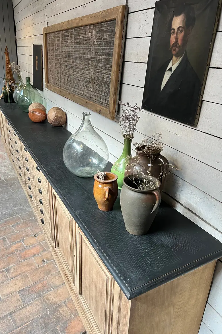Grand meuble de magasin en chêne Début XXème