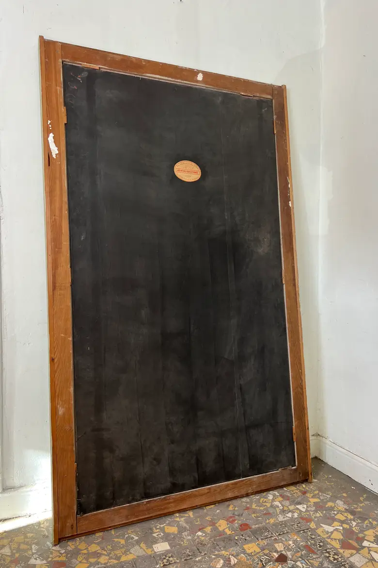 Grand miroir ancien à la patine verte – Années 60