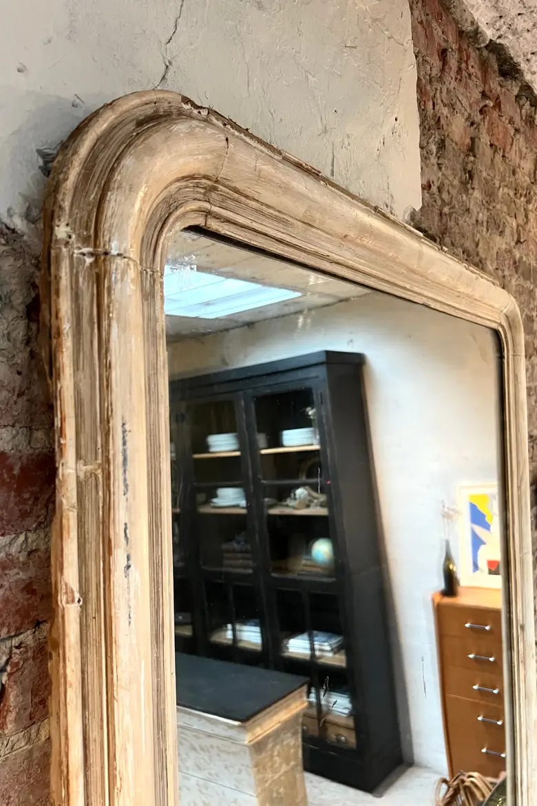 Grand miroir de style Louis Philippe au mercure Début XXème