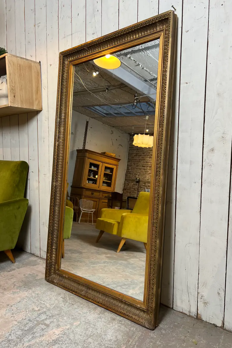 Grand miroir doré