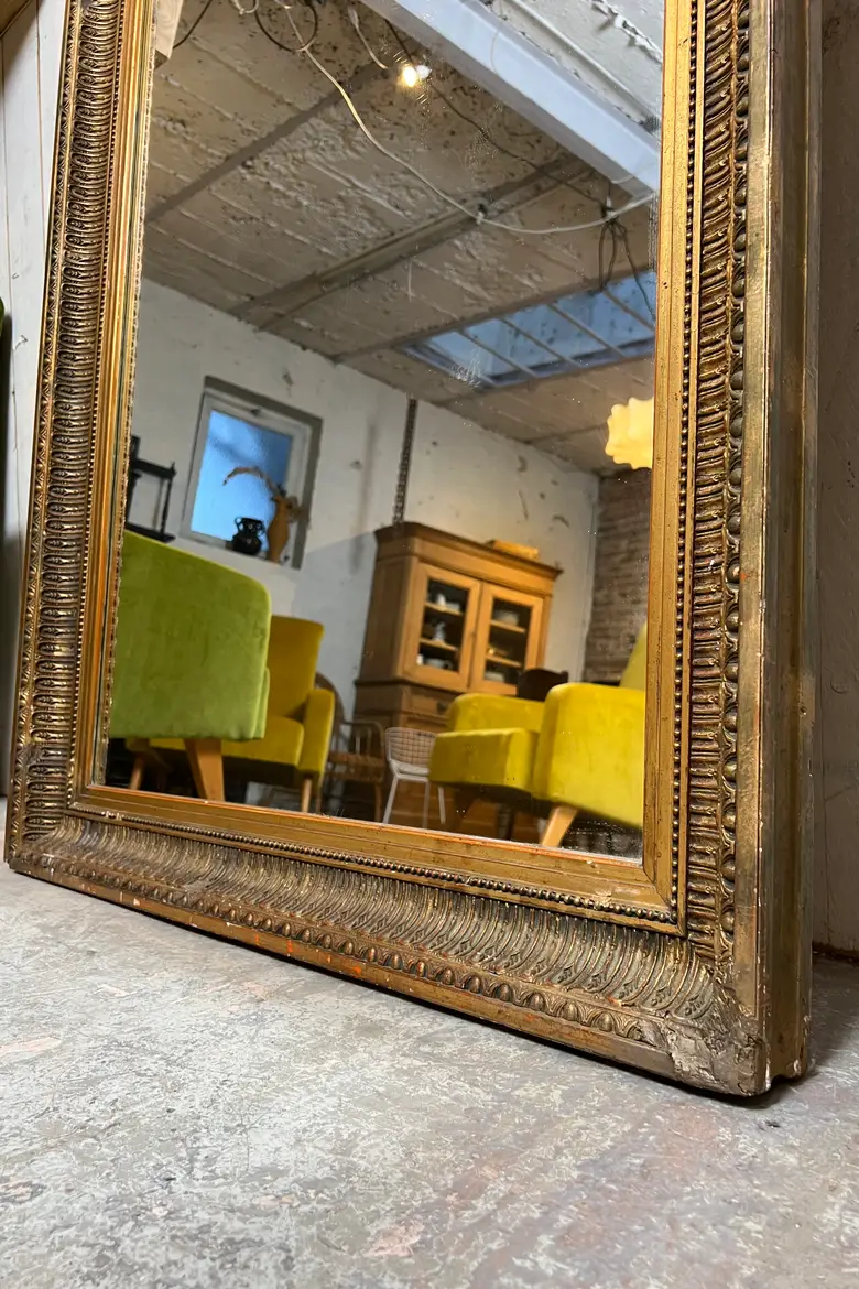 Grand miroir doré