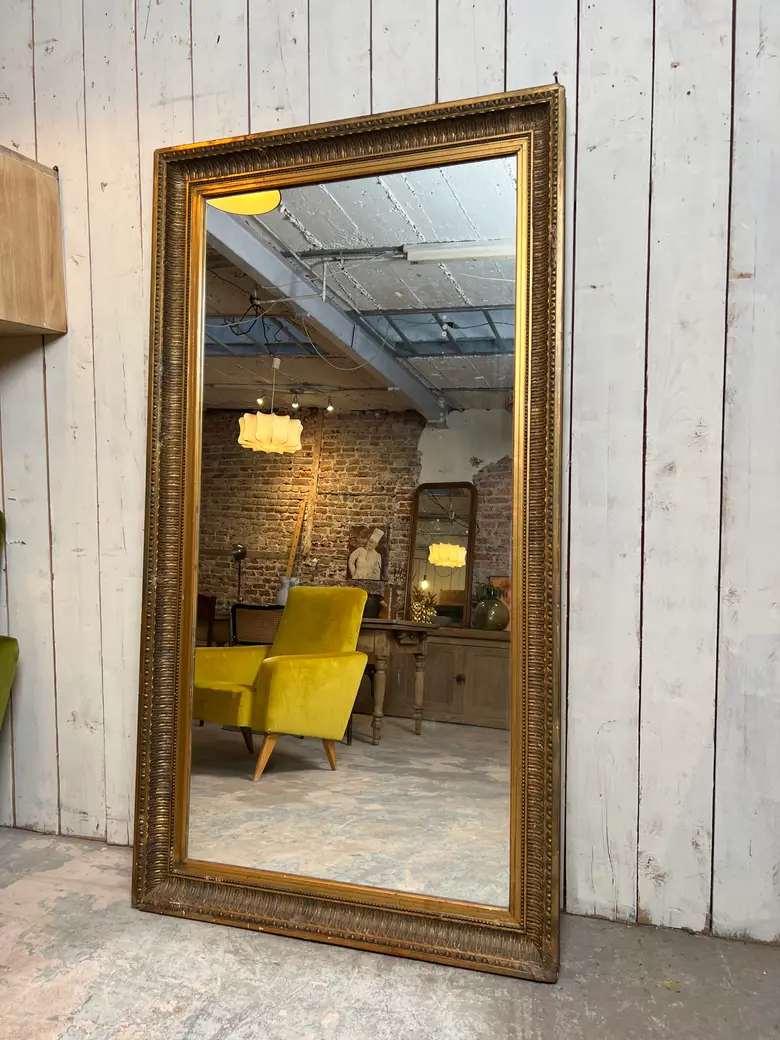 Grand miroir doré