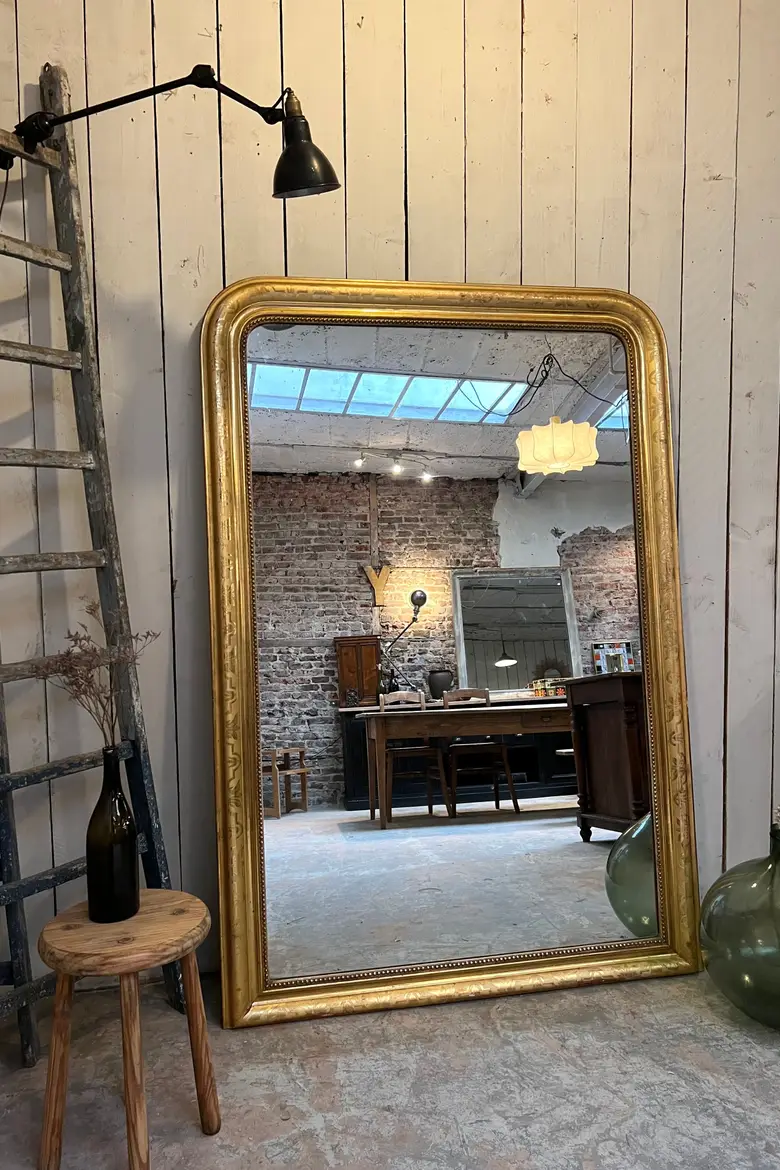 Grand miroir doré de style Louis Philippe XIXème