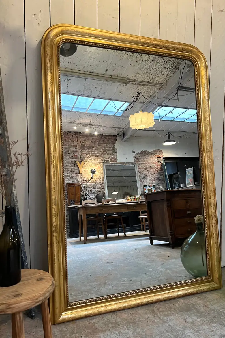 Grand miroir doré de style Louis Philippe XIXème