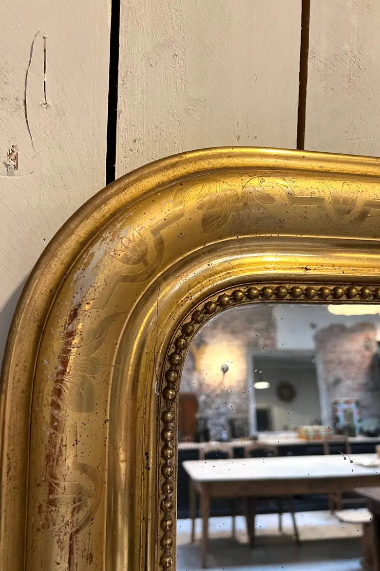 Grand miroir doré de style Louis Philippe XIXème