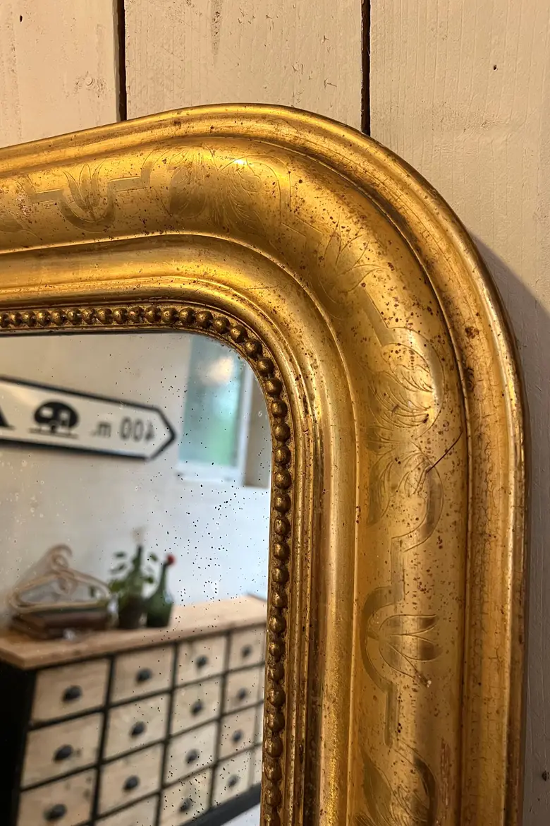 Grand miroir doré de style Louis Philippe XIXème