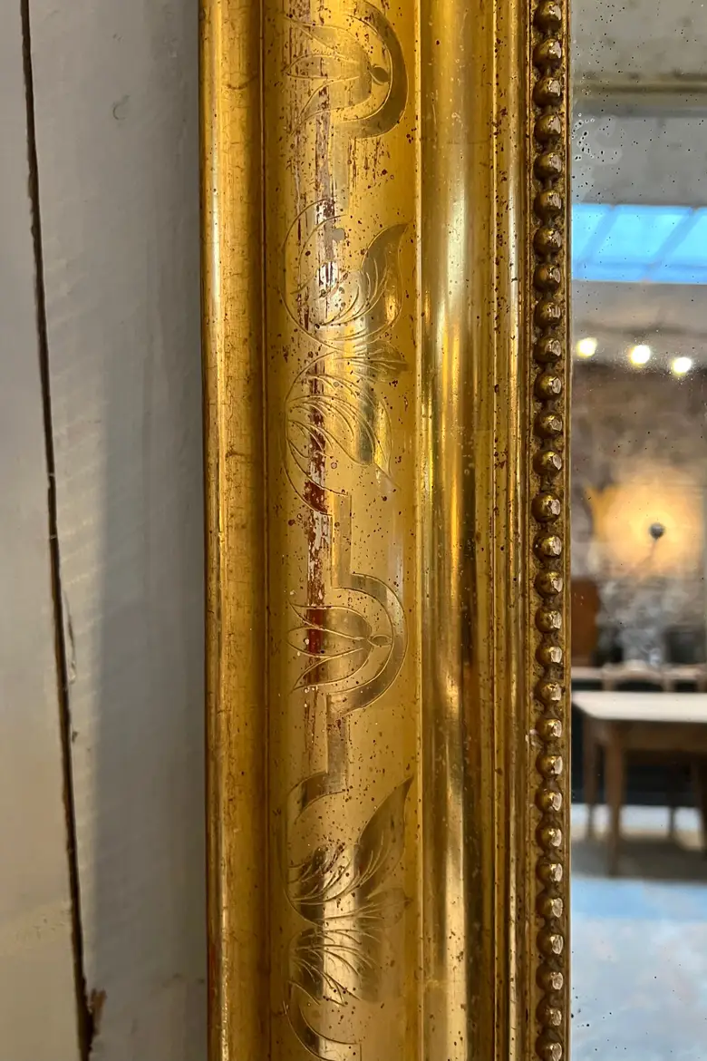 Grand miroir doré de style Louis Philippe XIXème