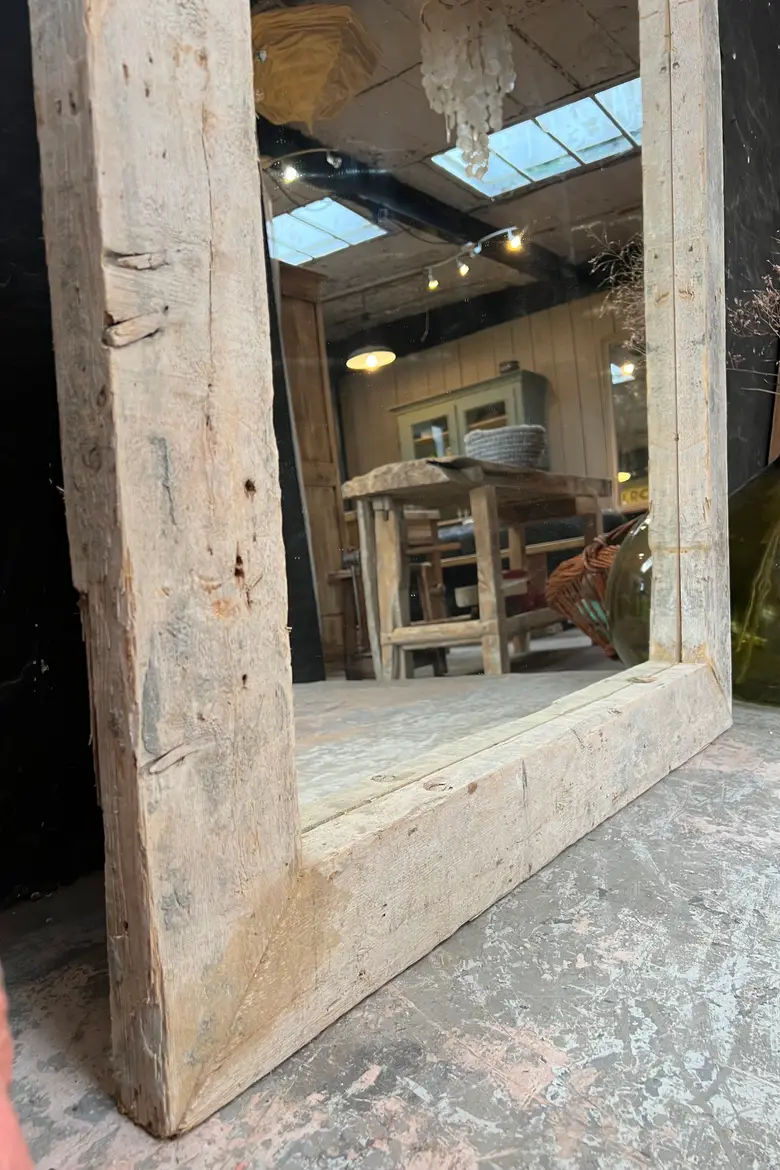 Grand miroir en bois