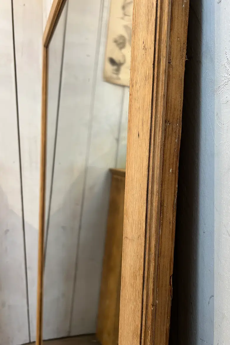 Grand miroir en chêne