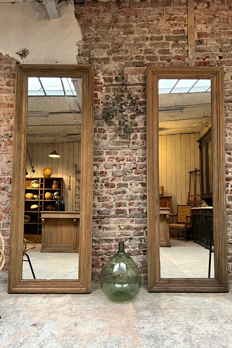 Grand miroir en chêne