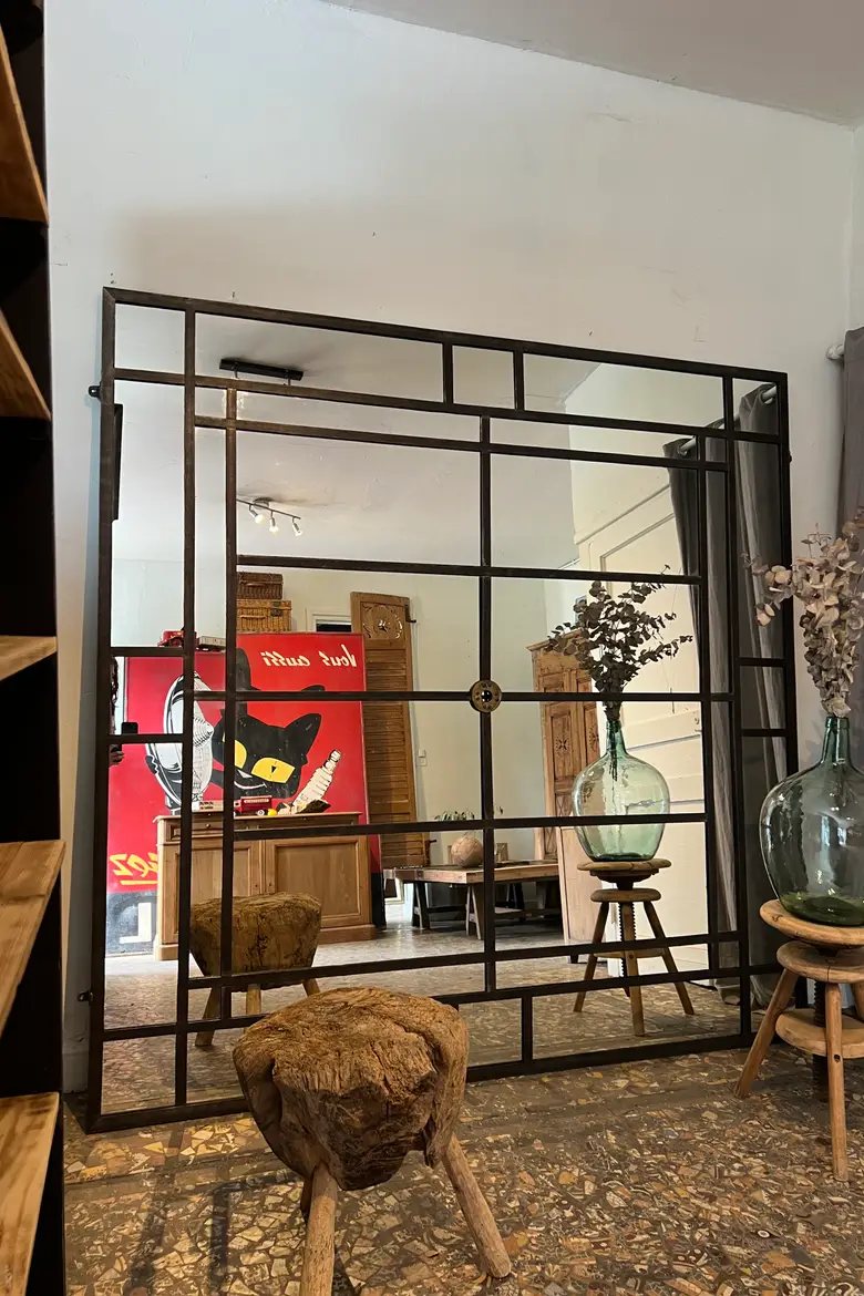 Grand miroir industriel