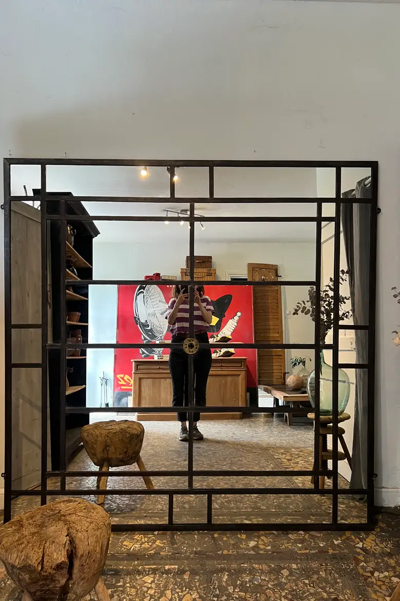 Grand miroir industriel