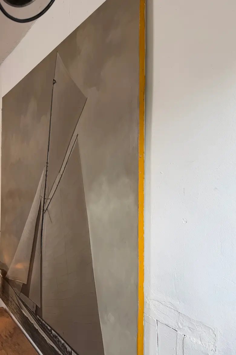 Grand tableau de voilier — huile sur toile