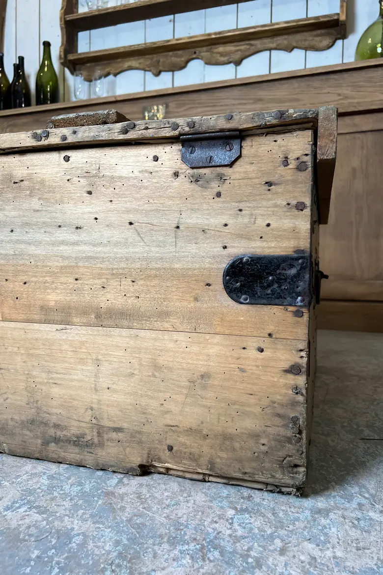 Grande malle en bois Début XXème