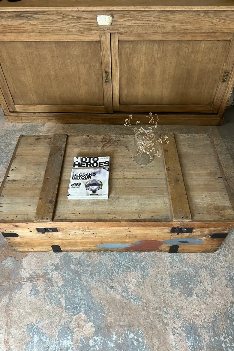 Grande malle en bois Début XXème