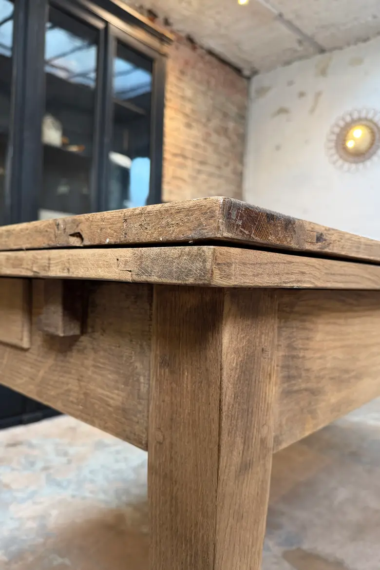 Grande table à rallonges en chêne — début XXe