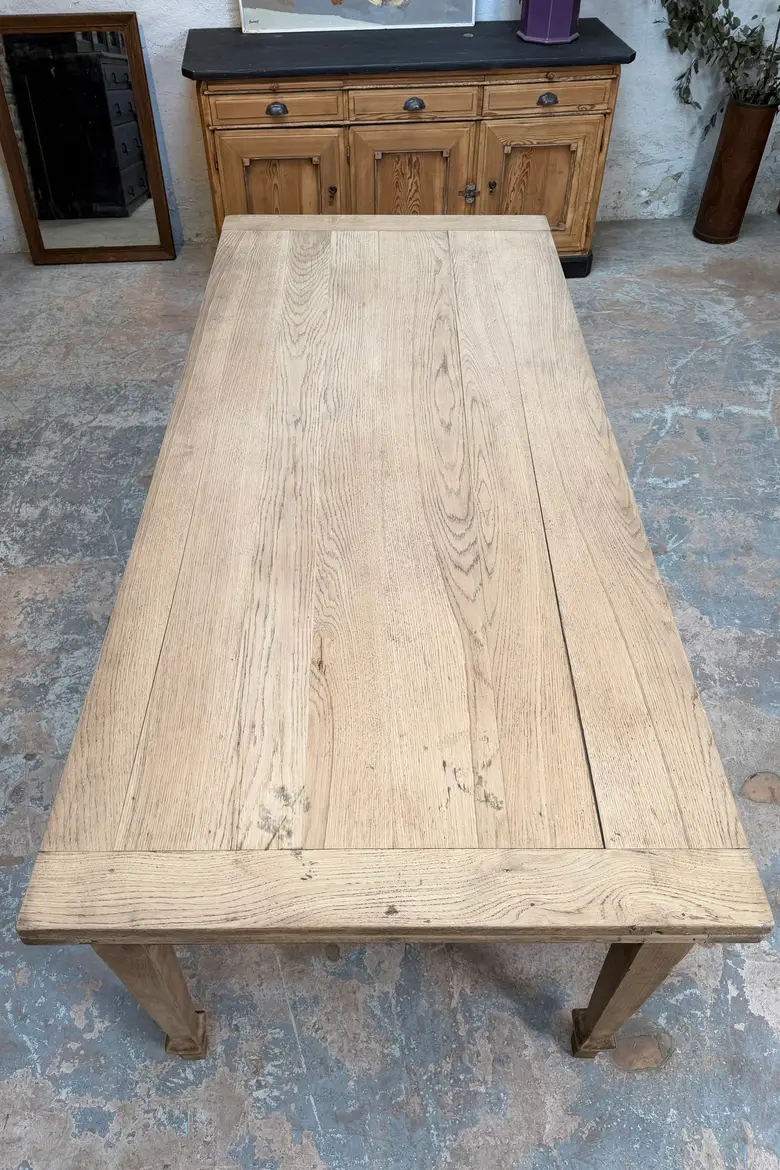 Grande table à rallonges en chêne — début XXe