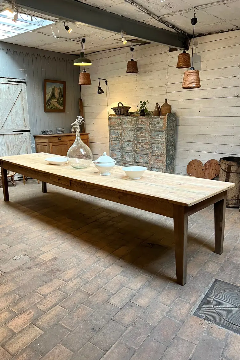 Grande table ancienne en bois Début XXème