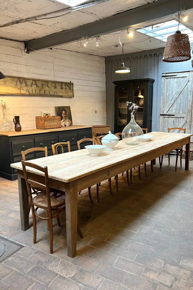 Grande table ancienne en bois Début XXème
