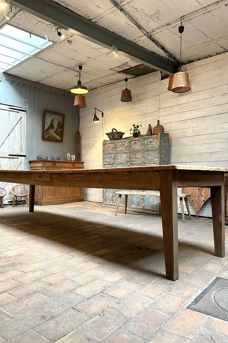 Grande table ancienne en bois Début XXème