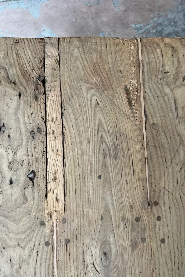 Grande table ancienne en frêne - XIXe siècle