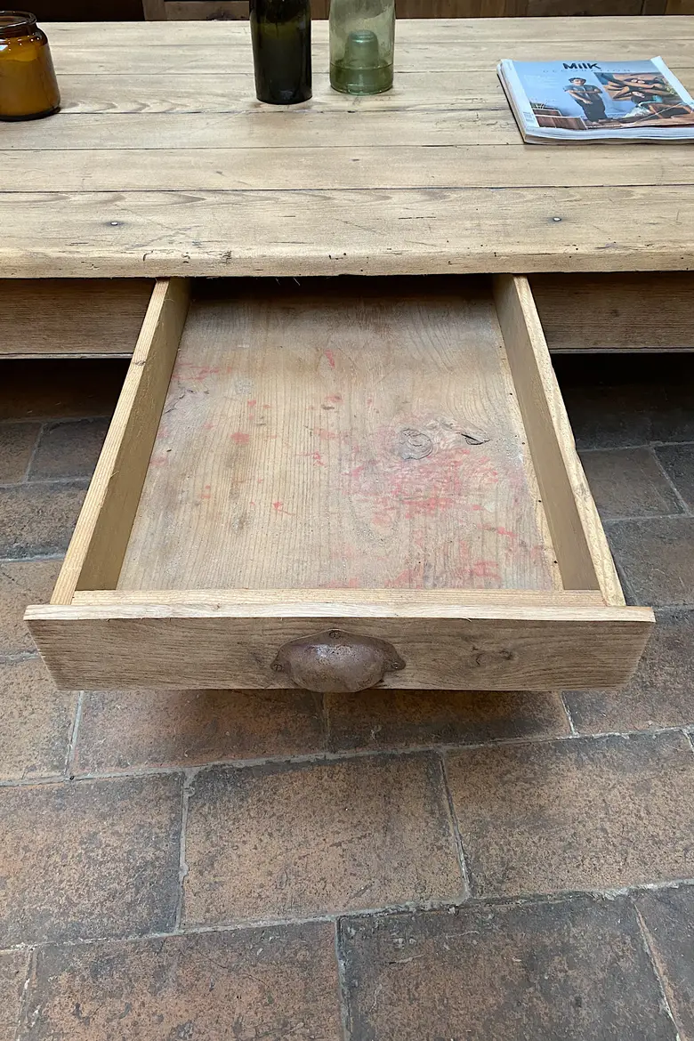 Grande table basse en bois Début XXème