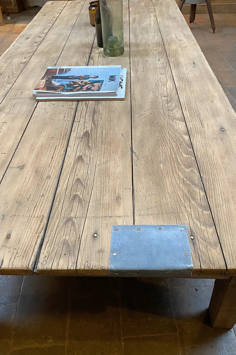 Grande table basse en bois Début XXème