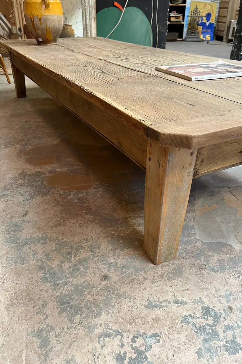 Grande table basse en chêne Début XXème