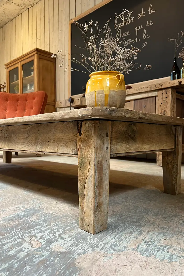 Grande table basse en chêne Début XXème