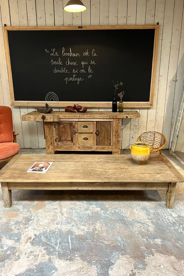 Grande table basse en chêne Début XXème