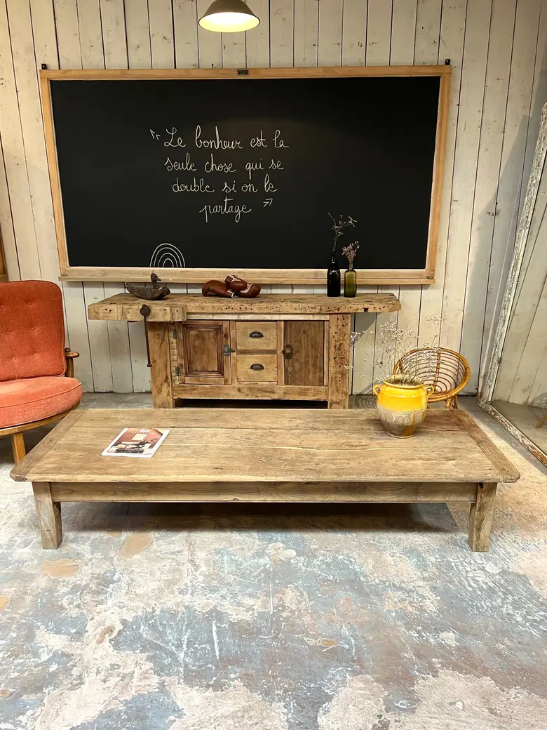 Grande table basse en chêne Début XXème