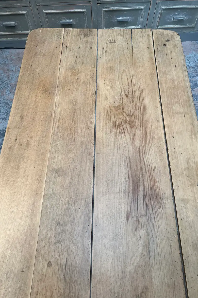 Grande table de bistrot en hêtre Début XXème