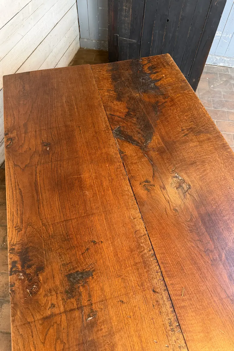 Grande table de communauté en chêne – fin XIXe / début XXe