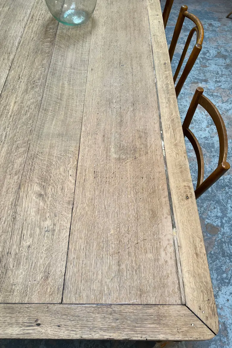 Grande table de confection en chêne Début XXème
