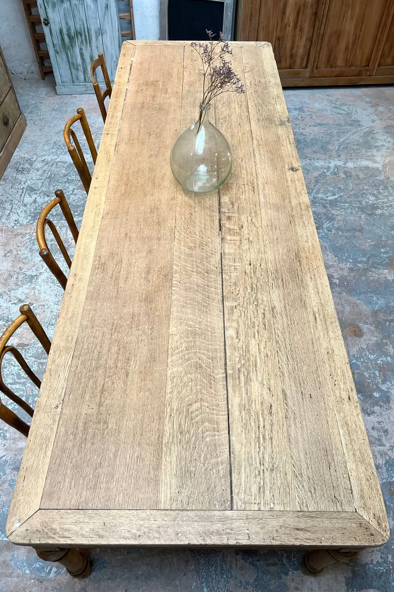 Grande table de confection en chêne Début XXème