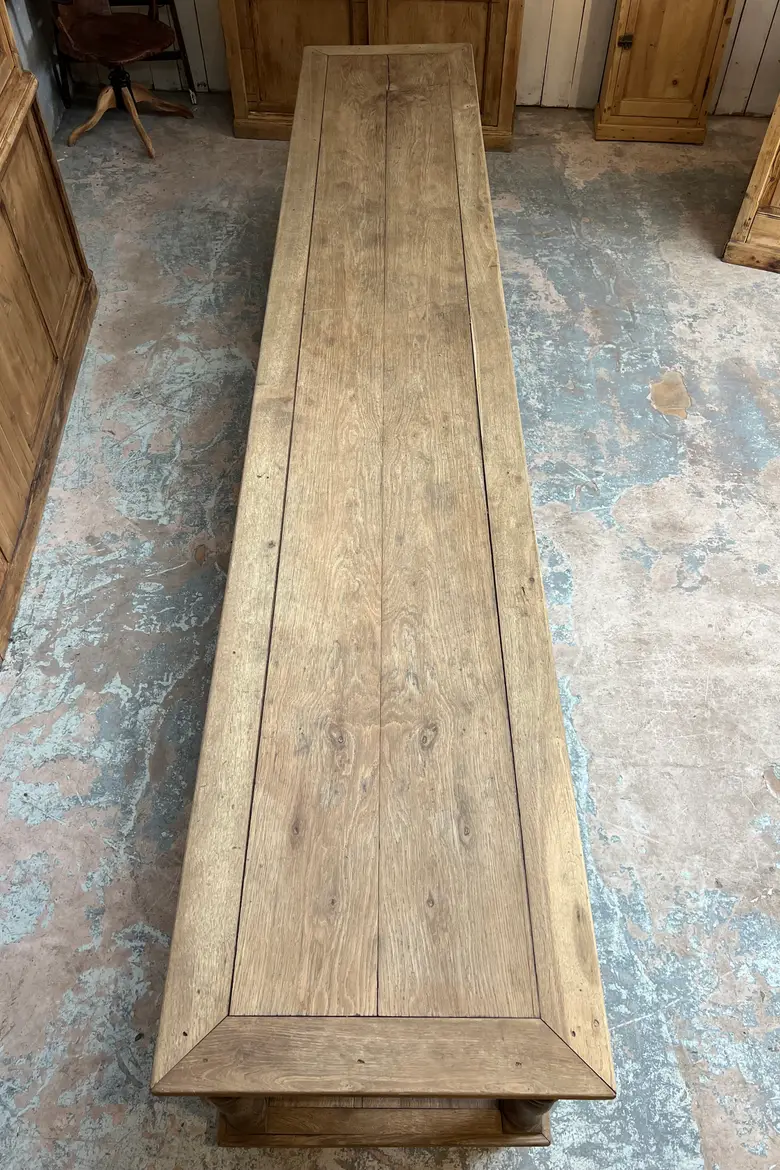 Grande table de drapier en chêne